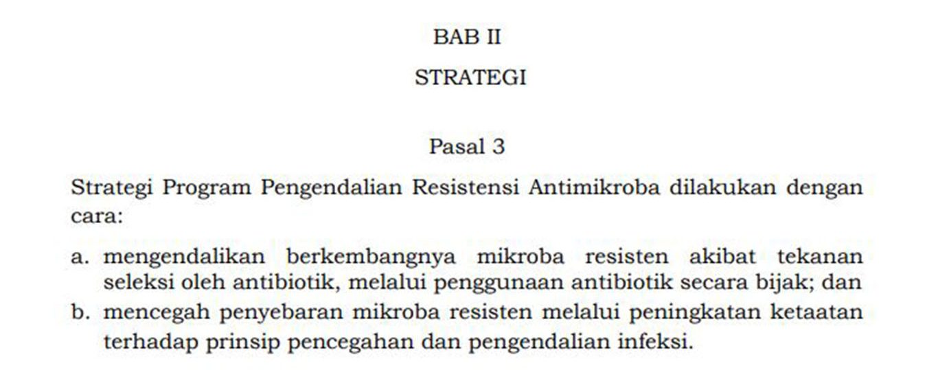 Pasal 3 Permenkes nomor 8 tahun 2015