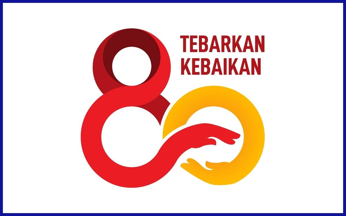 Logo HUT PMI ke-80