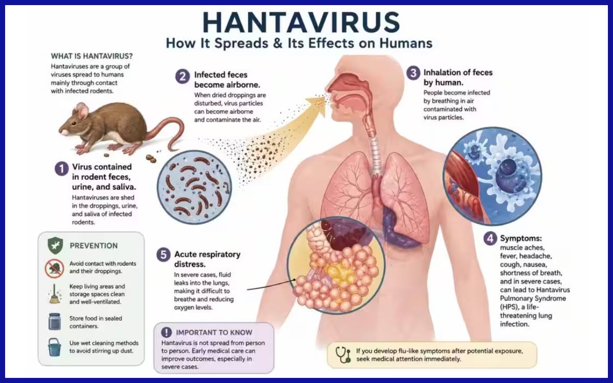 Cara penyebaran Hantavirus dan efeknya pada manusia